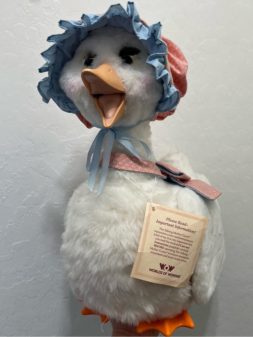 Vintage Talking Mother Goose Worlds of Wonder 1986 *Read Description